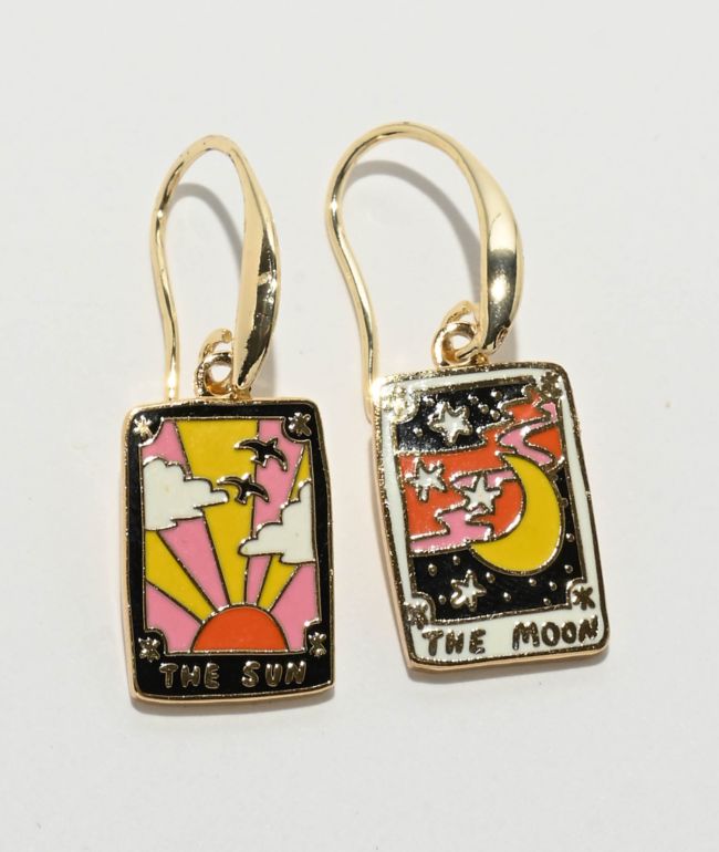Yellow Owl Workshop Sun & Moon Tarot Earrings - Yellow Owl Workshop