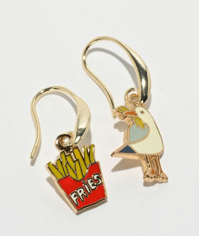 Seagull And Fries Earrings