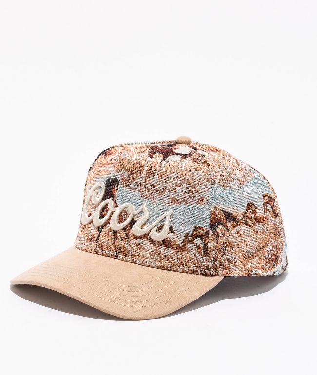 Brixton x Coors Crest Navy & Tan Netplus® Snapback Hat