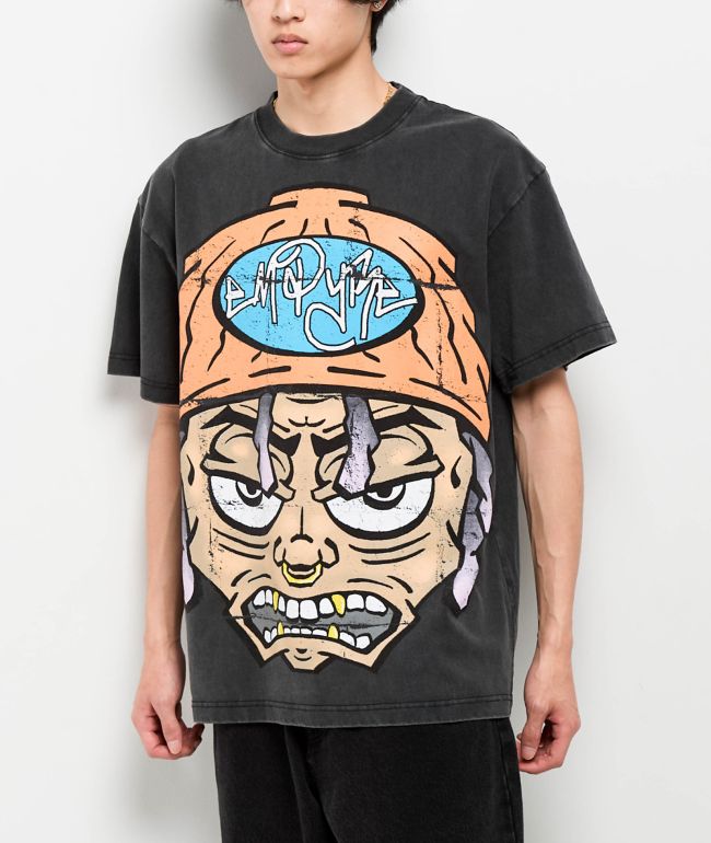 Empyre Bro Big Head Black Wash T-Shirt - Empyre