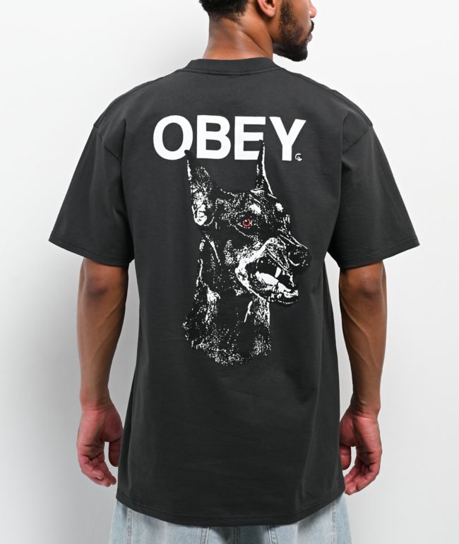 Obey Doberman Vin Black T-Shirt - Obey