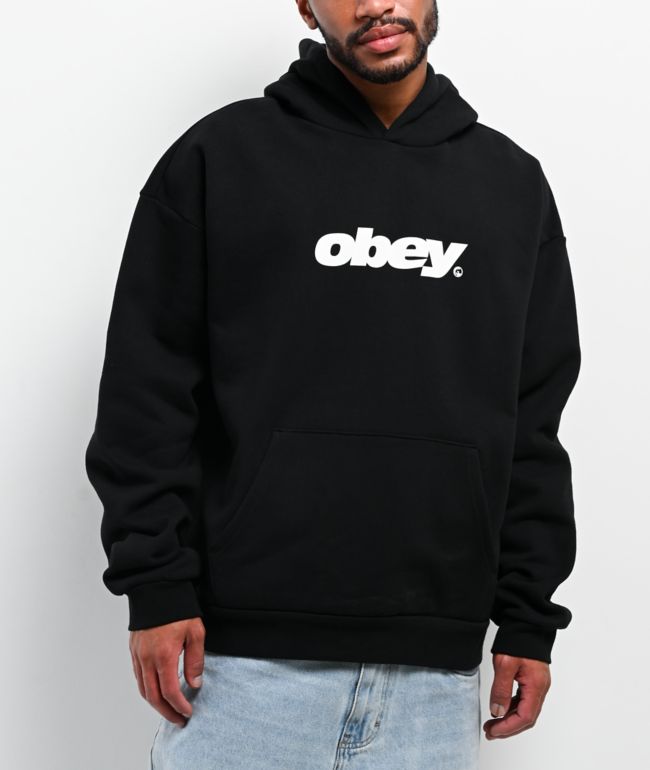Obey Bounce Black Heavyweight Hoodie - Obey