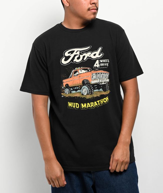 Brixton x Ford Mud Marathon Black T-Shirt - Brixton