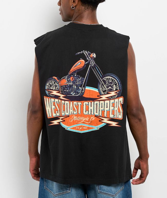Blouson West Coast Choppers BFU noir, blouson biker homme