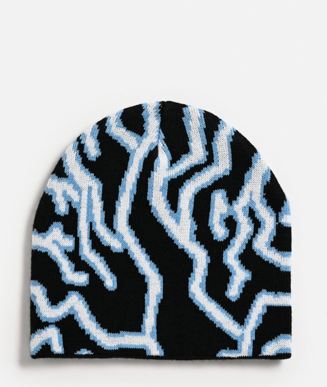 WHADAFUNK Lightning Black Skully Beanie - Whadafunk