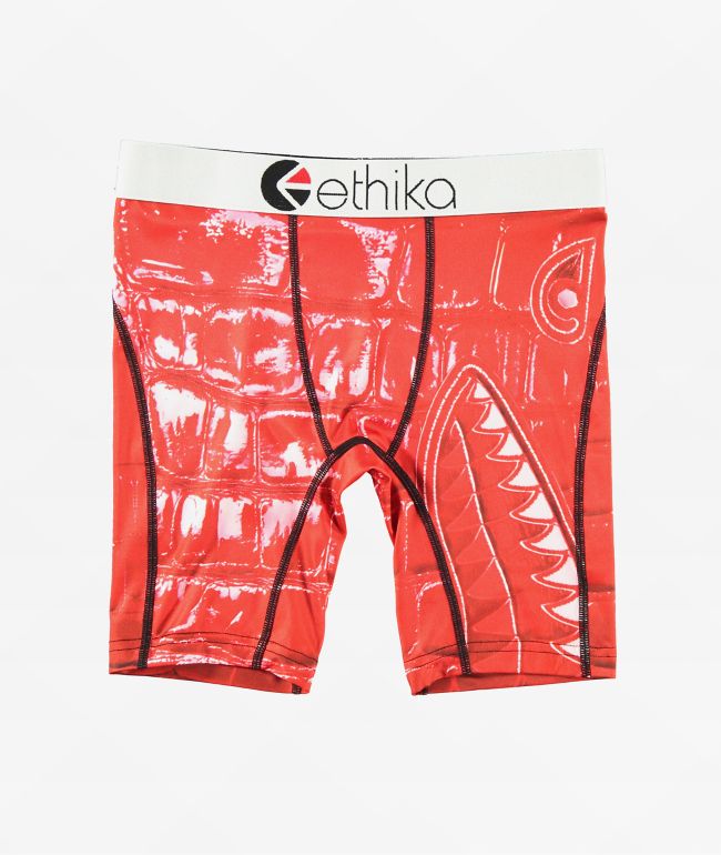 Ethika Kids Gator Bite Red Boxer Briefs - Ethika