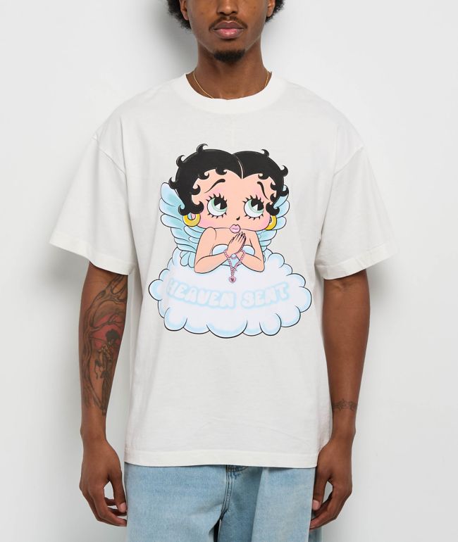 Bella Dona x Betty Boop Angel Betty White T-Shirt - Bella Dona