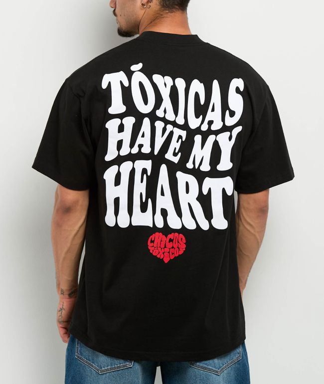 Chicos Toxicos Toxicas Have My Heart Black T-Shirt