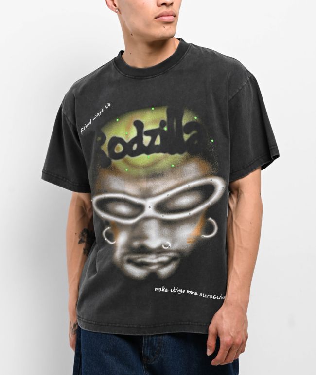 Rodman Apparel Graff Head Black Wash T-Shirt - Rodman