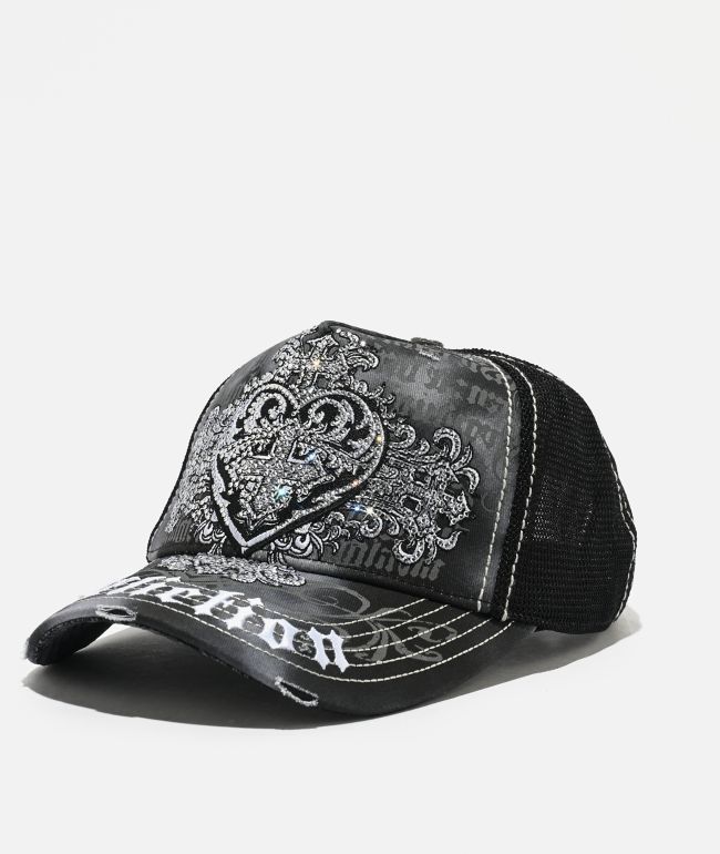 Affliction Ink Black Trucker Hat - Affliction