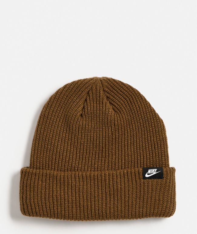 Nike Peak Mosswood Brown Beanie | Zumiez