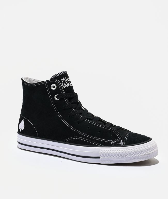 Converse Chuck Taylor All Star Pro Hi Black & White Suede Skate