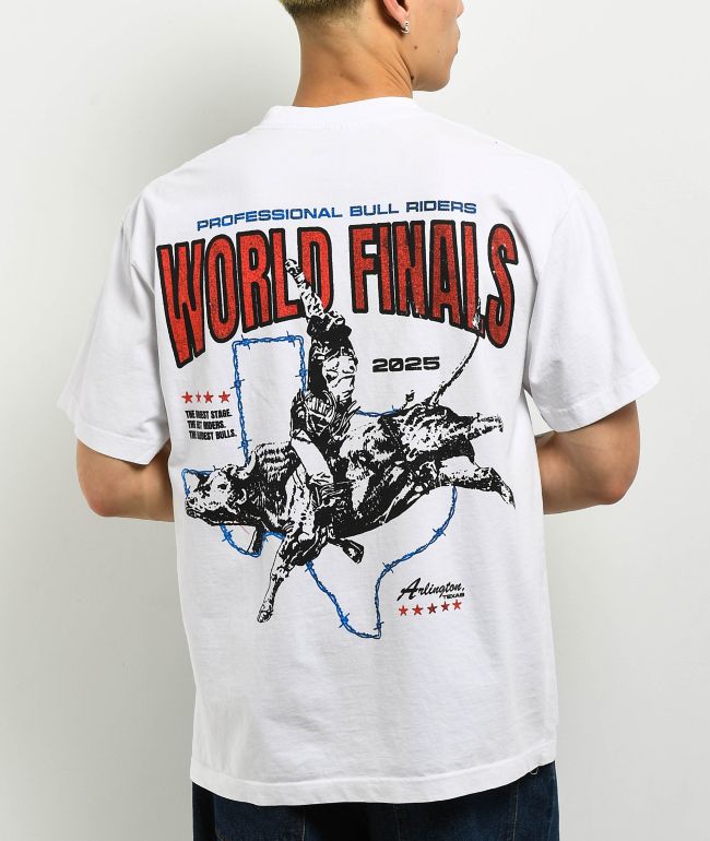 Professional Bull Riders World Finals White T-Shirt - PBR - Professional Bull Riders