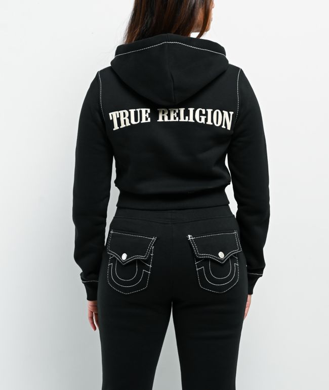 トップス True religion SHRUNKEN WING ZIP HOODIE SHRUNKEN WING ZIP