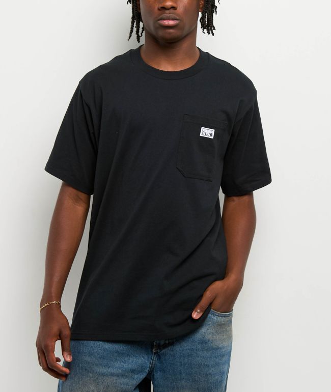 PRO CLUB × The hermit club XXL Pro Club Embroidered Box Logo Black Long Sleeve T-Shirt | Zumiez