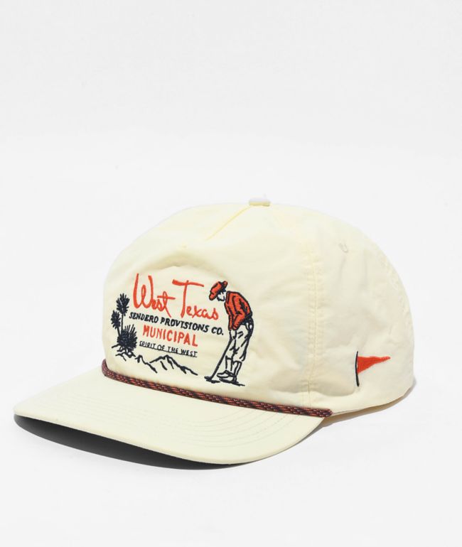 Sendero West Texas Municipal Cream Snapback Hat - Sendero Provisions