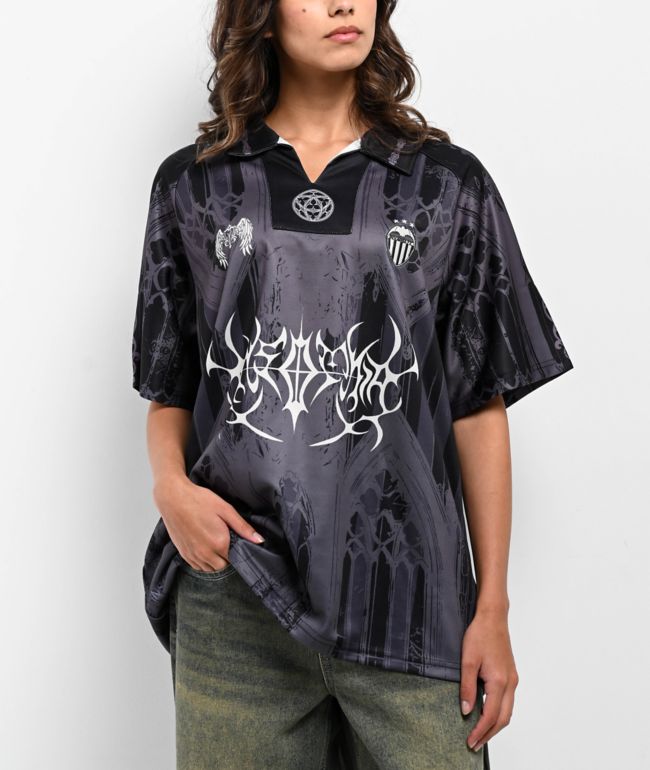 Insomnia Sinister Black & Grey Soccer Jersey - Insomnia Visuals