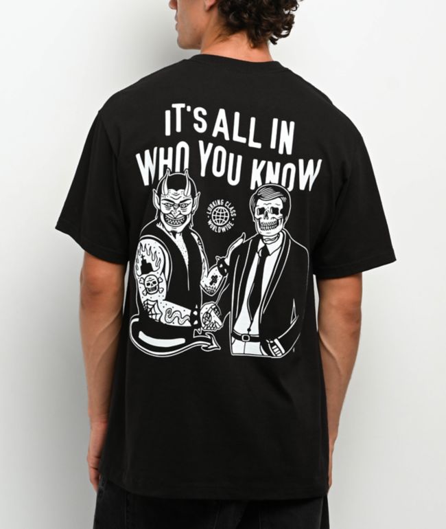 Lurking Class by Sketchy Tank Who You Know Black T-Shirt - Lurking Class by Sketchy Tank