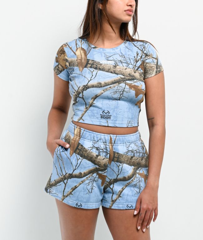 Empyre x Realtree EDGE Colors Blue Camo Crop T-Shirt - Empyre