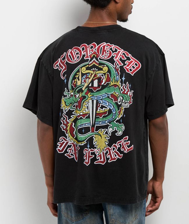 theredthread S pierce T-shirt【black】 THEREDTHREAD / ザレッドスレッド】S pierce T-shirt