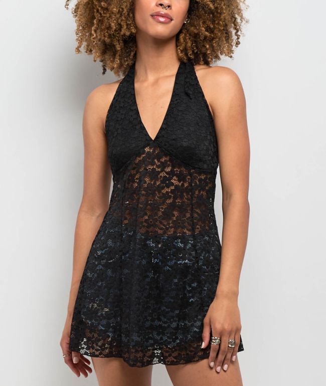 Spicychix Black Denim Mini Dress | Zumiez