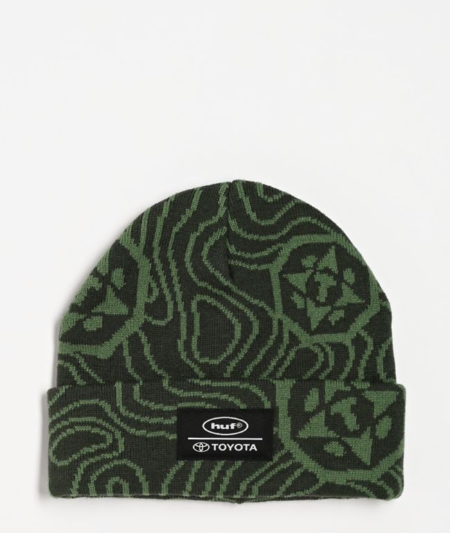 HUF x Toyota Topography Green Beanie - HUF