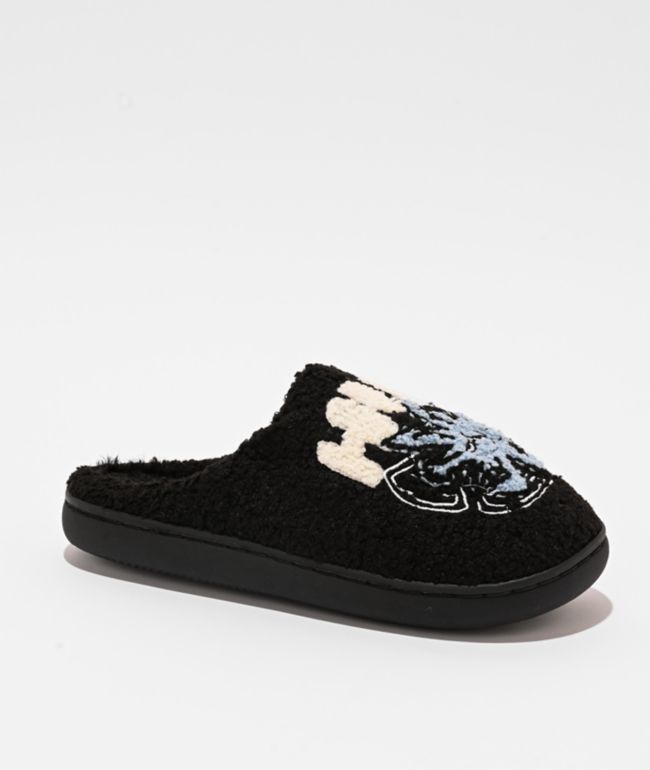 HUF Snow Angel Black Fuzzy Slippers - HUF