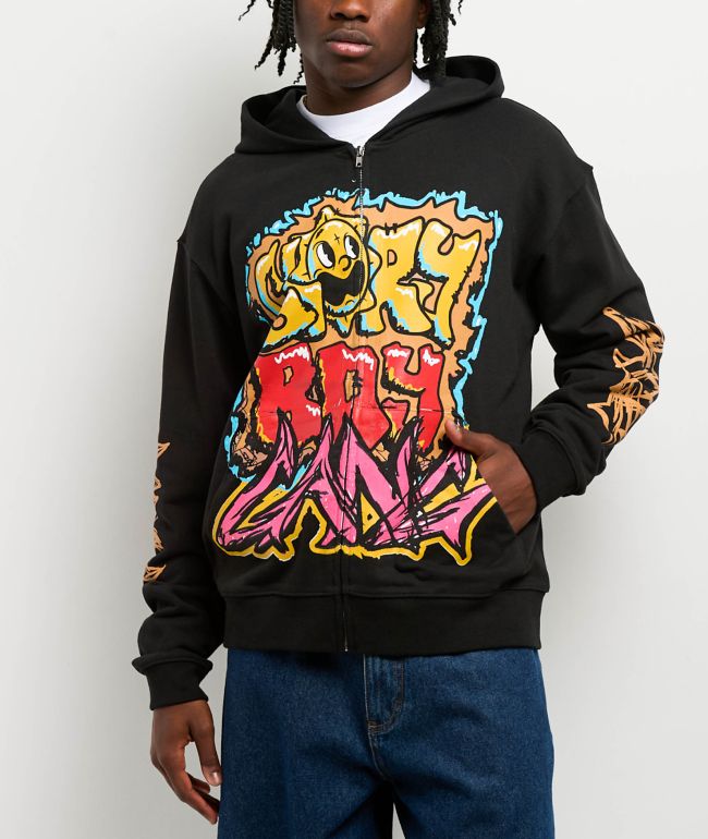 【G-Rap】Cookie D Cookies x Glo Gang Sun C Bite Black Zip Hoodie | Zumiez