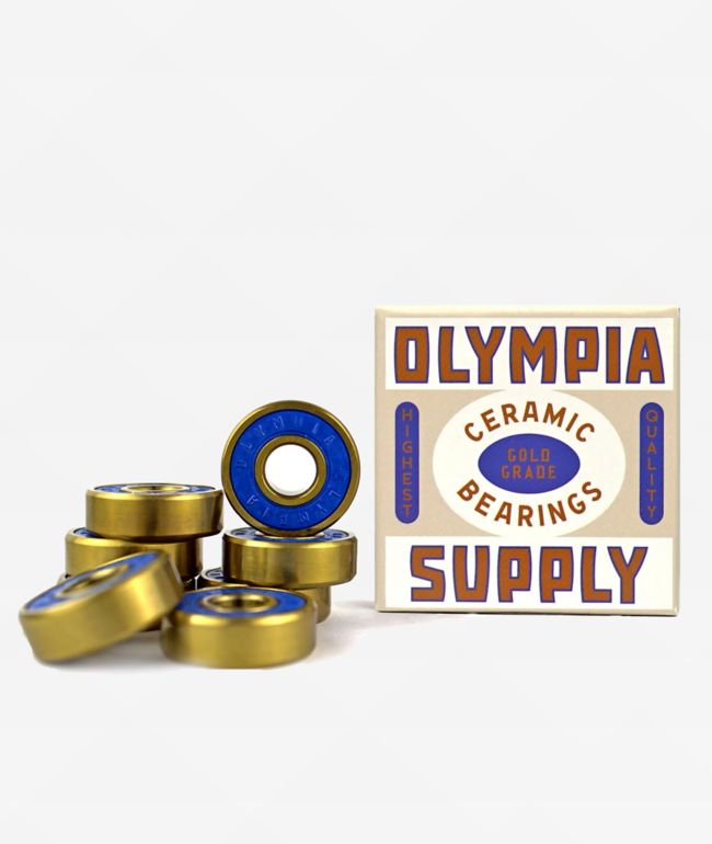 Olympia Supply Gold Grade Ceramic Skateboard Bearings - Olympia