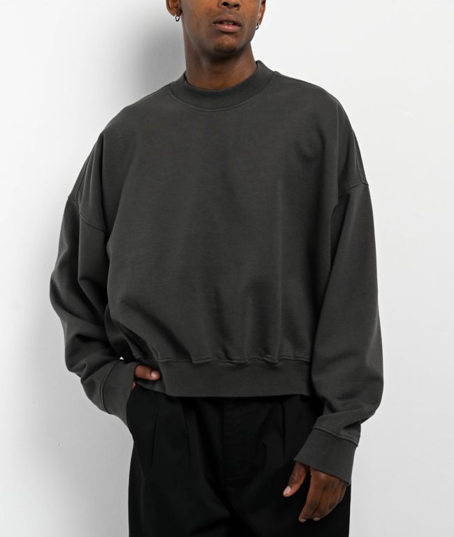 Champion Reverse Weave Black Wash Crewneck Sweatshirt | Zumiez