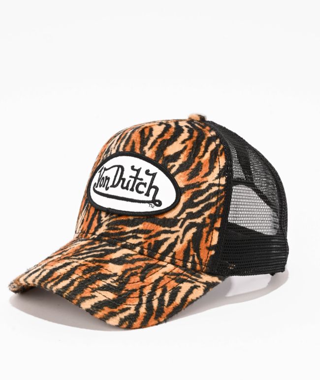 Von Dutch Cheetah Satin Trucker Hat