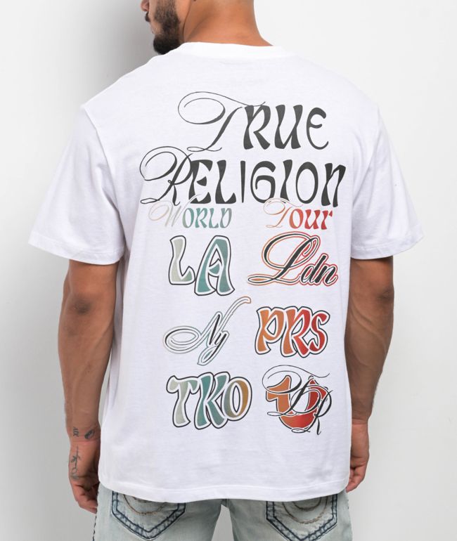 True Religion Ombre White T-Shirt - True Religion