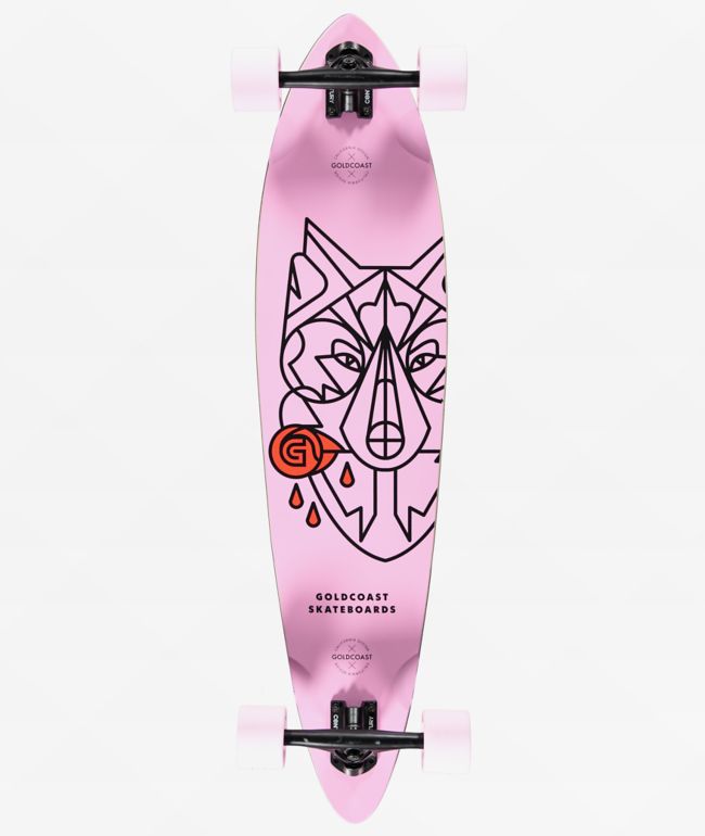 GoldCoast Pink Wolf 38" Pintail Longboard Complete - Gold Coast Longboards