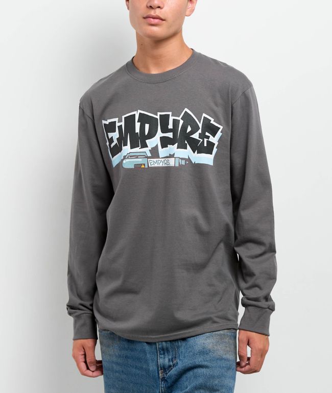 Empyre Slap 4 Charcoal Long Sleeve T-Shirt - Empyre