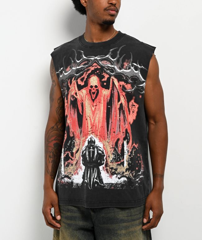Vitriol Sworn Black Wash Tank Top - Vitriol