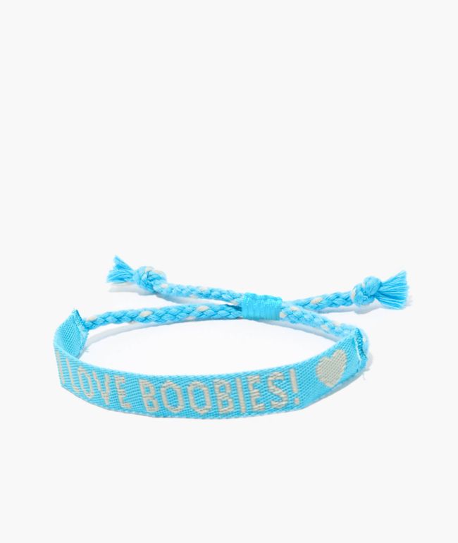 Keep A Breast Foundation I Heart Boobies Amigo Blue Woven Bracelet - Keep A Breast Foundation