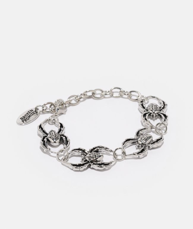 Broken Promises Arachnid Silver Bracelet - Broken Promises