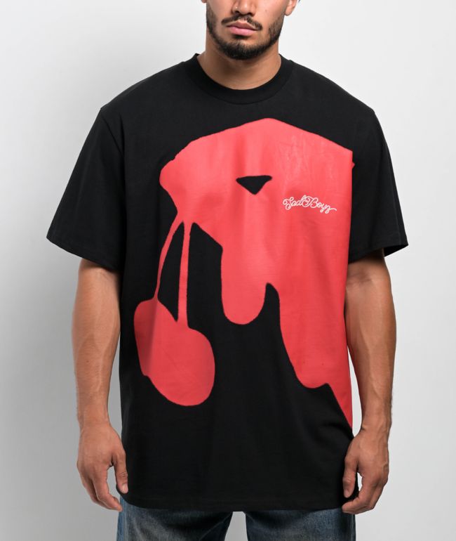 $AD BOYZ by Junior H Cherry Black T-Shirt - SAD BOYZ
