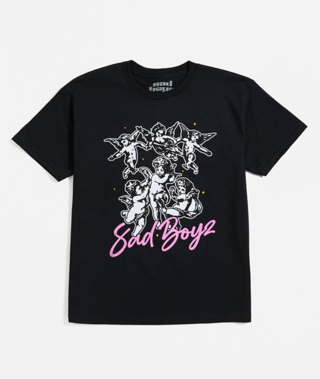 SADBOYZ by Junior H Kids Angels Black T-Shirt