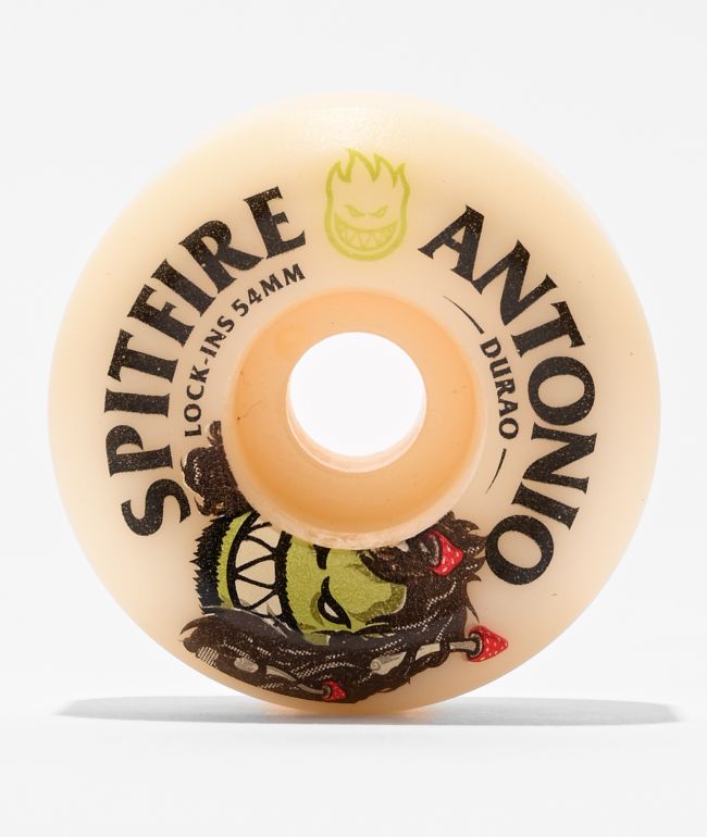 Spitfire Durao Burn Squad Formula Four Lock In Full 54mm 99a White Skateboard Wheels - Spitfire
