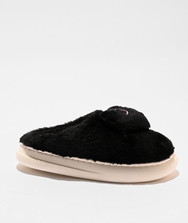 Juicy Couture Contenta Black & Blush Slippers - Juicy Couture