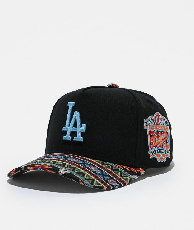 Mitchell & Ness Los Angeles Dodgers Tapped Black Snapback Hat - Mitchell & Ness