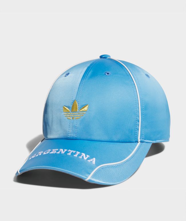 adidas Originals Argentina Blue Satin Strapback Hat - adidas