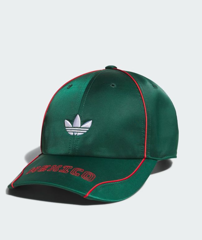 adidas Originals Mexico Green Satin Strapback Hat - adidas
