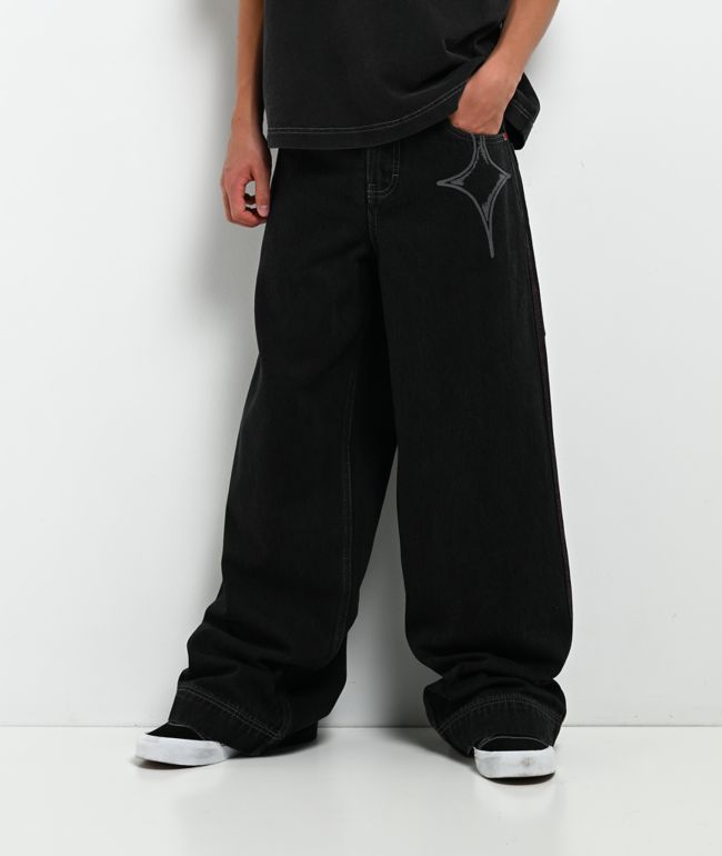 Vitriol Kids Monster Noise Black Wide Leg Jeans - Vitriol