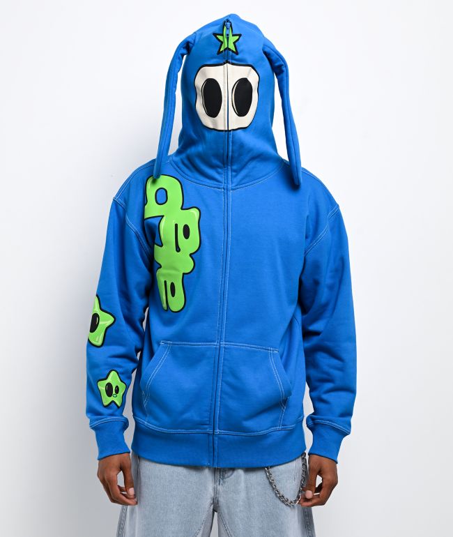 A.LAB Hidden Human Blue Zip Hoodie - A.LAB