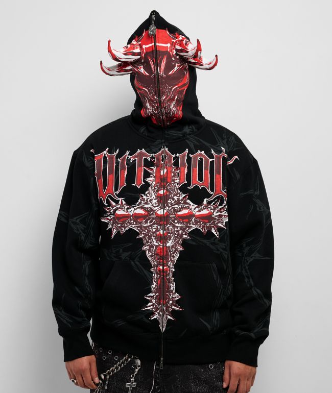 Vitriol Sacril Black Zip Hoodie - Vitriol