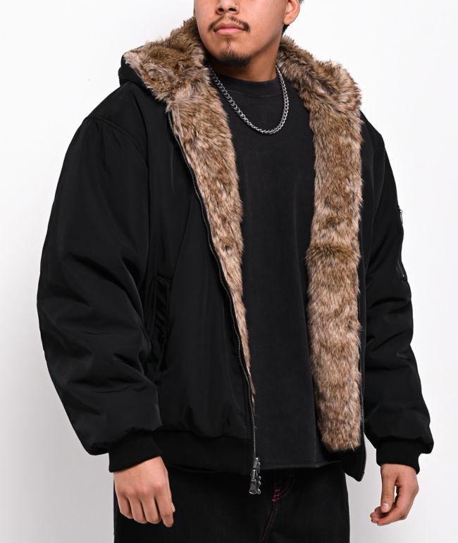 Ninth Hall Trip Black & Faux Fur Reversible Jacket - Ninth Hall