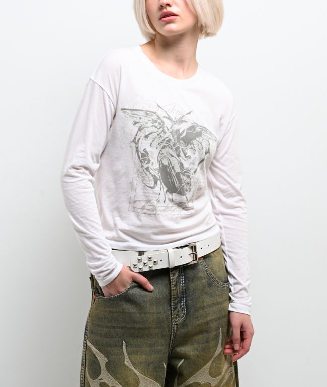 Vitriol Harlow White Long Sleeve T-Shirt - Vitriol