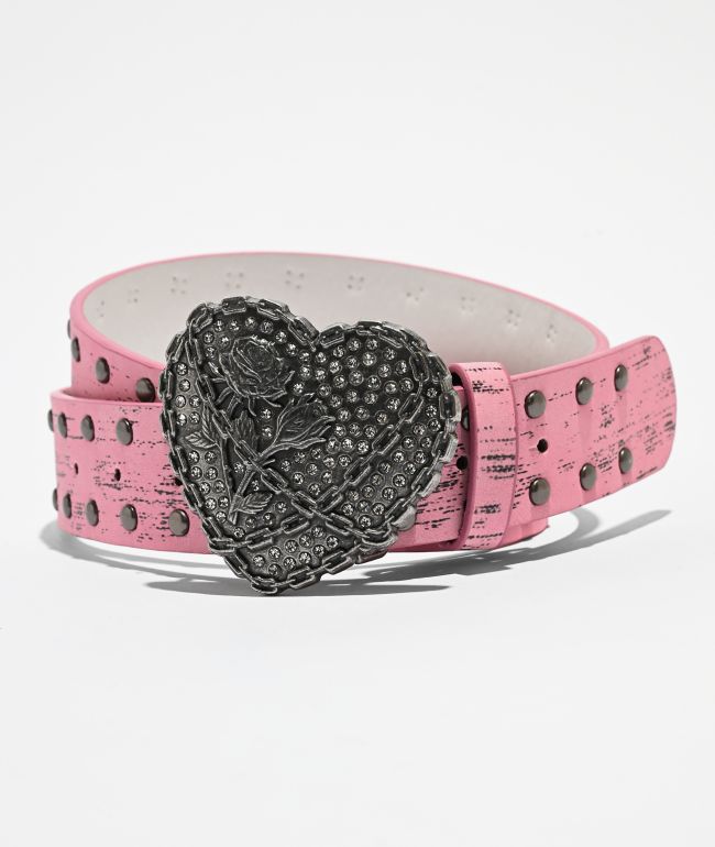 Vitriol Agatha Studded Pink Belt - Vitriol